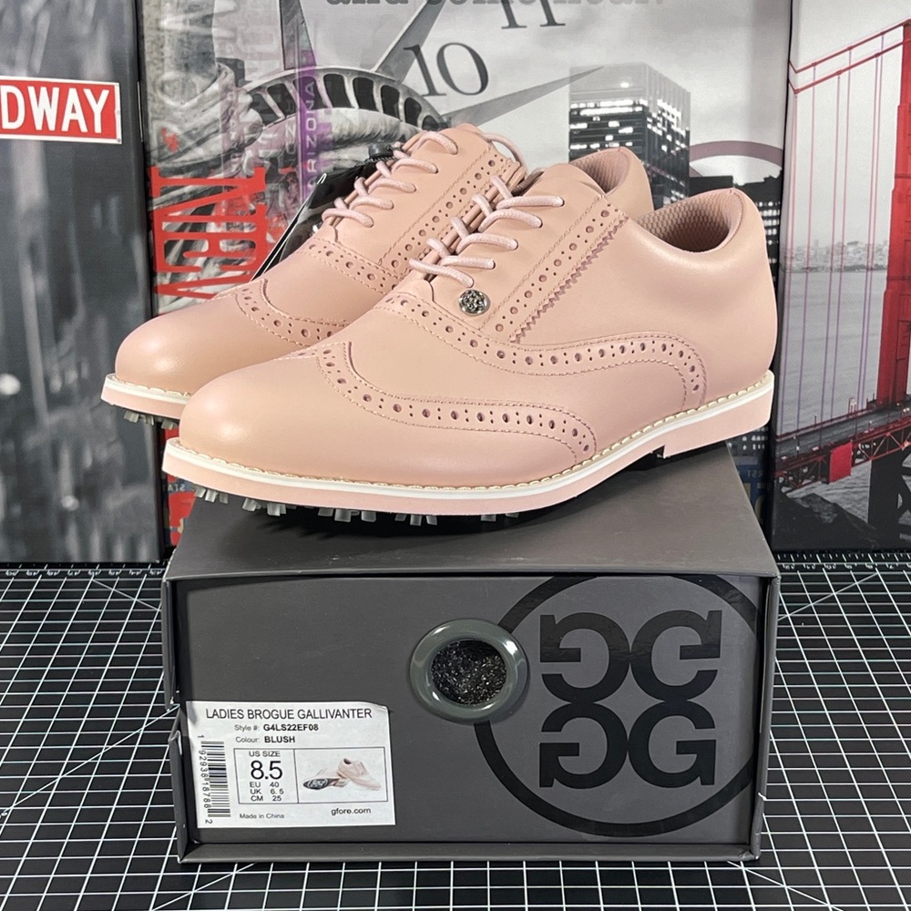 G/FORE Ladies Brogue Gallivanter Golf Shoes in Blush Pink